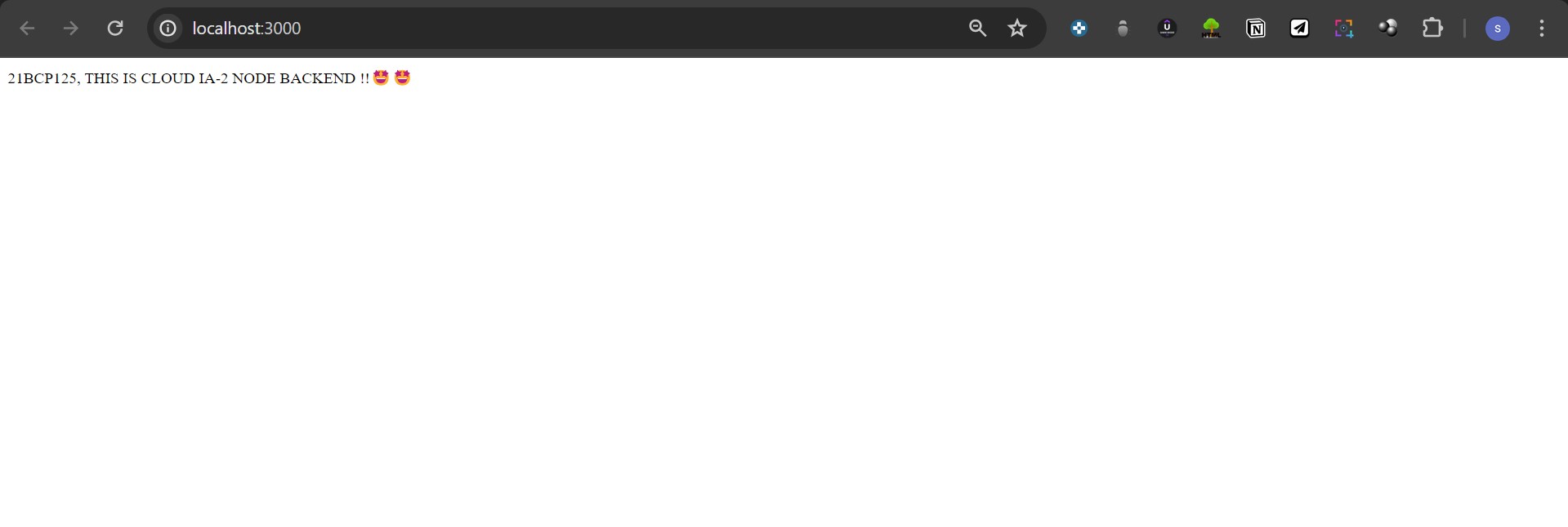 Step 11: Now you could view backend at http://localhost:3000/